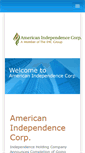 Mobile Screenshot of americanindependencecorp.com